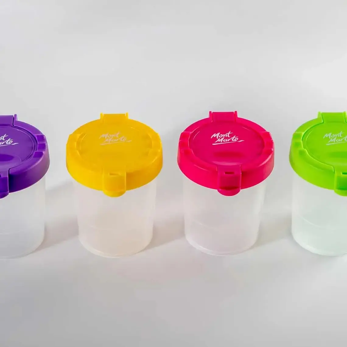 Set De 4 Vasos Para Pintura Mont Marte 250 Ml 4