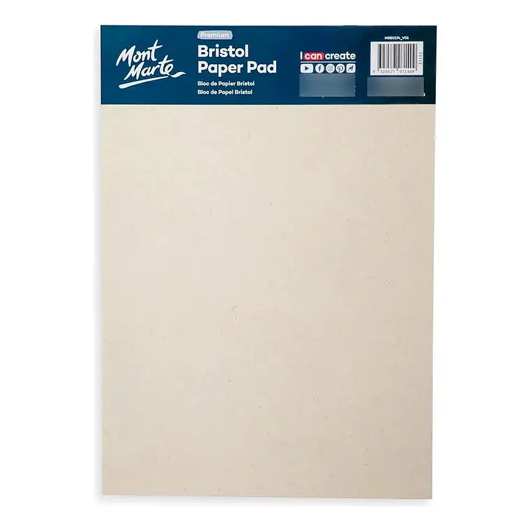 Bloc De Papel Bristol Mont Marte A4 250 G/m2 20 Hojas 4