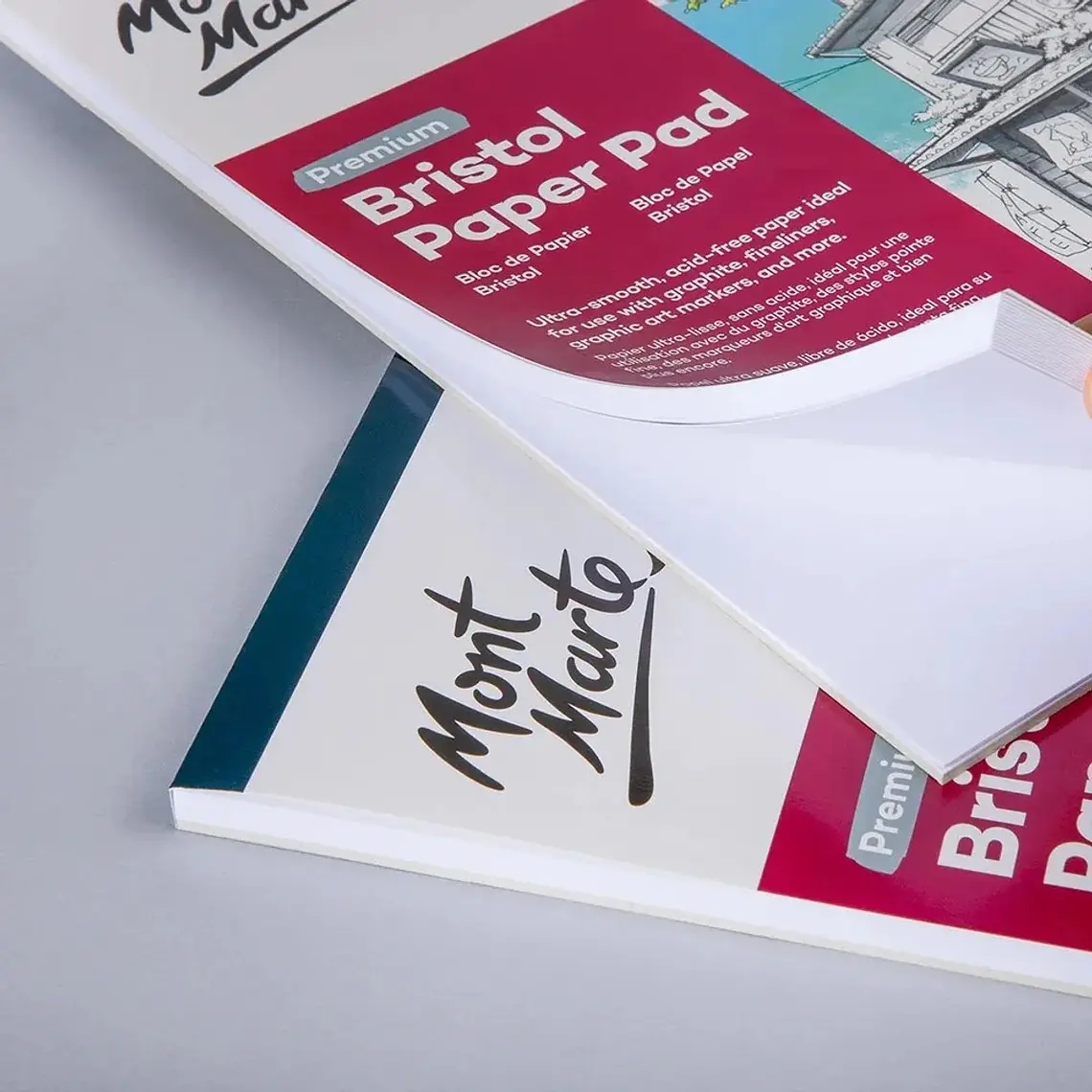 Bloc De Papel Bristol Mont Marte A4 250 G/m2 20 Hojas 8