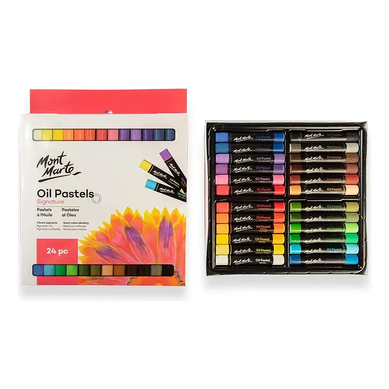 Set De Pasteles Al Óleo Mont Marte 24 Colores 2