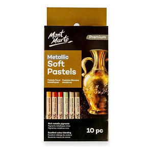 Pasteles Suaves Metálicos Mont Marte Premium  - 10 Colores