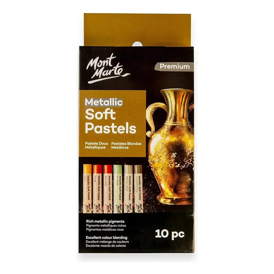 Pasteles Suaves Metálicos Mont Marte Premium  - 10 Colores 1