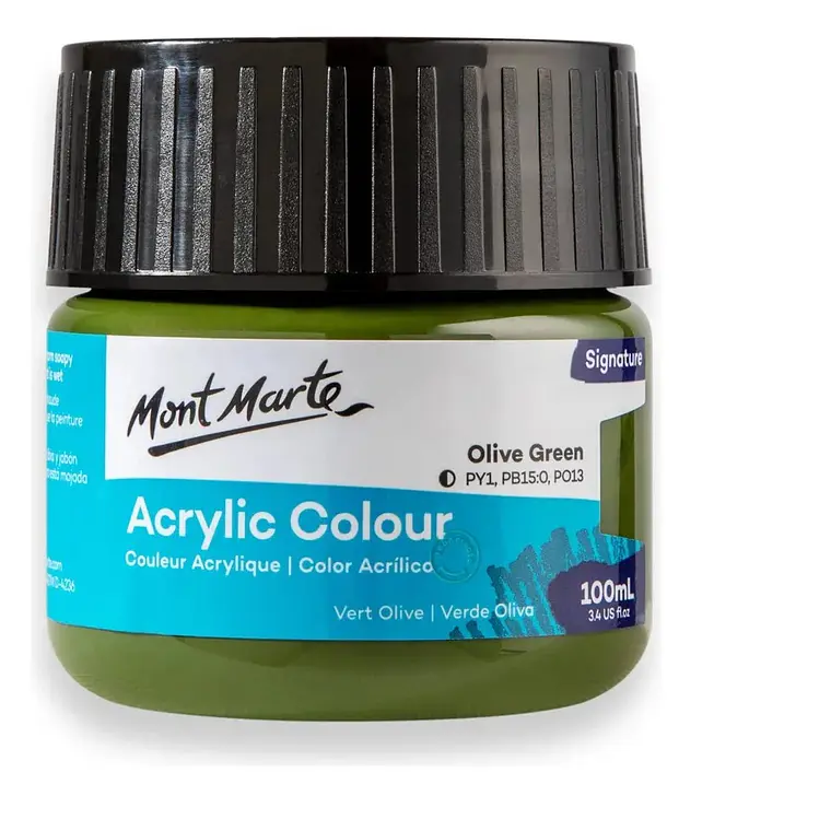 Pinturas Acrílicas Mont Marte 100 Ml Pote Colores 22