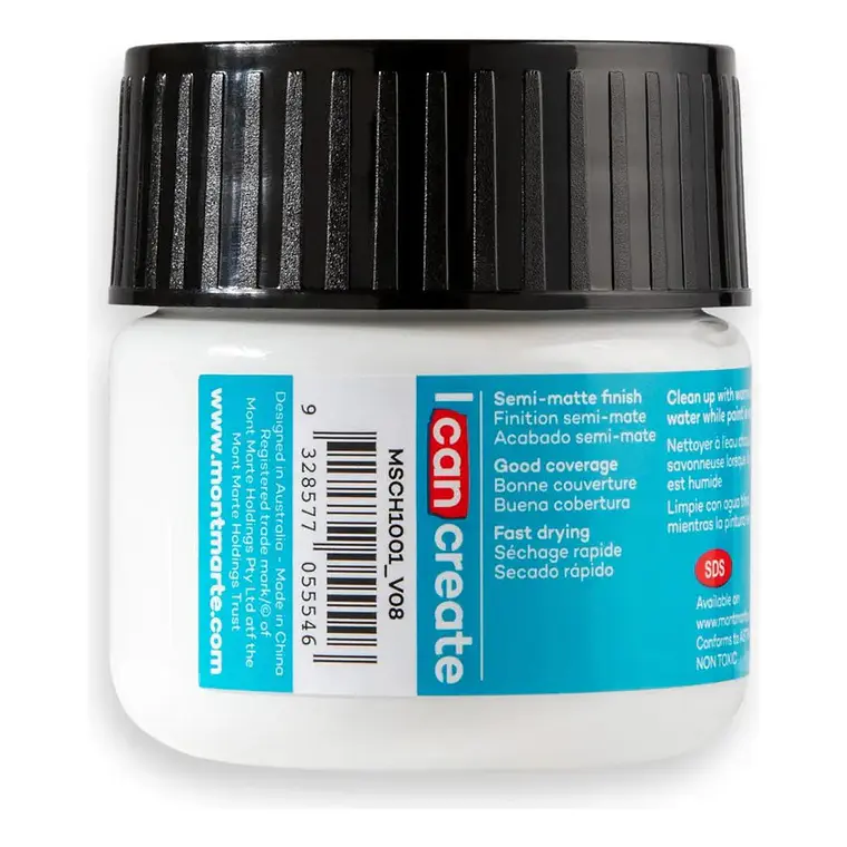 Pinturas Acrílicas Mont Marte Varios Colores 100 Ml Pote 12
