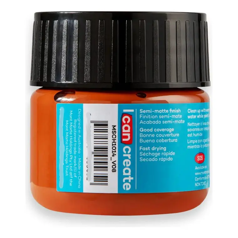 Pinturas Acrílicas Mont Marte Varios Colores 100 Ml Pote 15