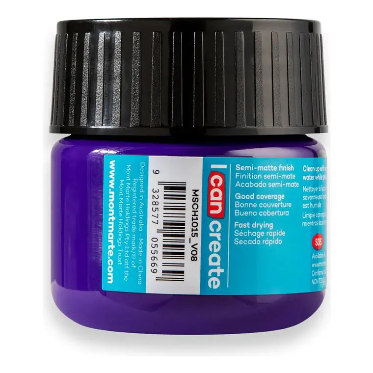 Pinturas Acrílicas Mont Marte Varios Colores 100 Ml Pote 30