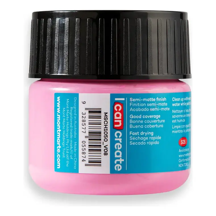 Pinturas Acrílicas Mont Marte Varios Colores 100 Ml Pote 45