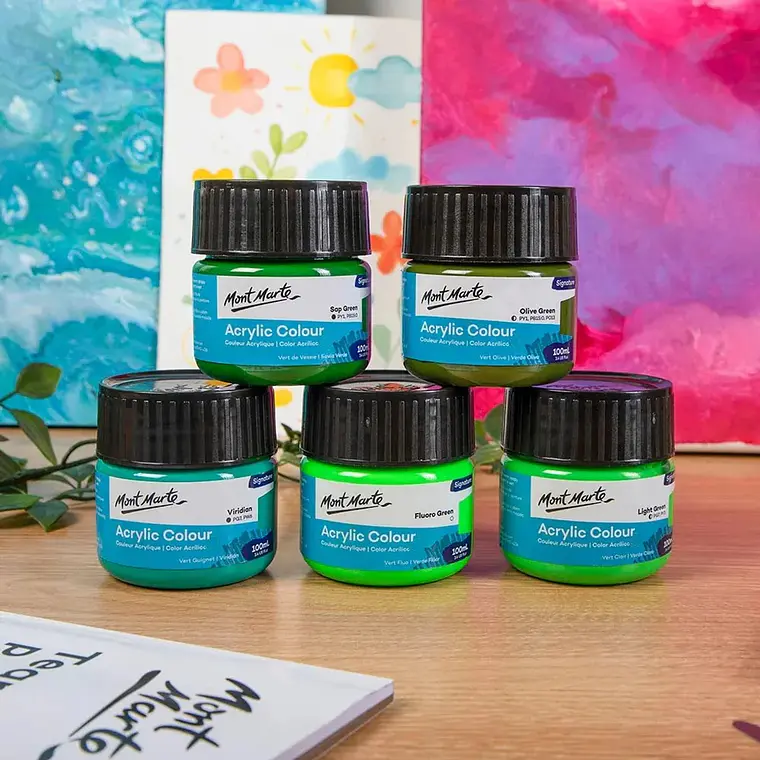 Pinturas Acrílicas Mont Marte Varios Colores 100 Ml Pote 70