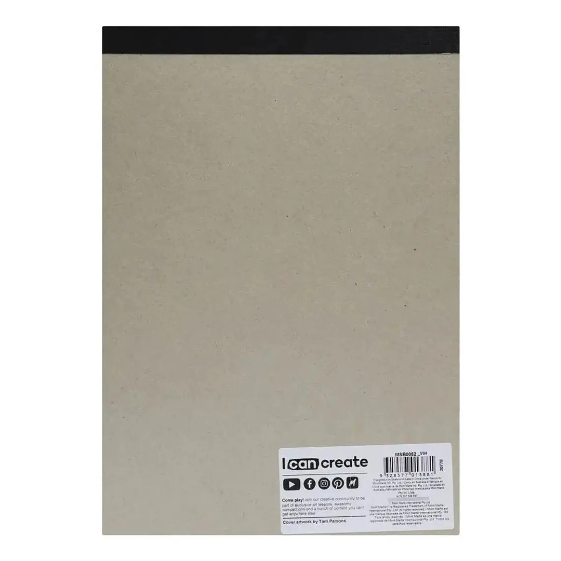 Block Para Pastel Mont Marte A4 180g 12 Hojas 4 Colores 7