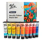 Estuche 18 Pinturas Acrílicas Mont Marte X 36 Ml Semimate - Miniatura 1