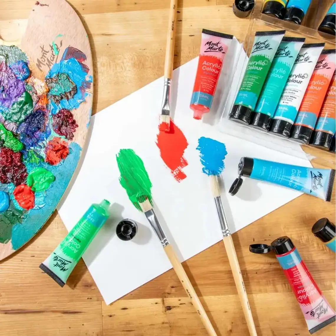Estuche 18 Pinturas Acrílicas Mont Marte X 36 Ml Semimate 4