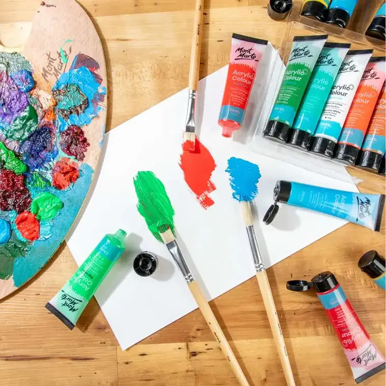 Estuche 18 Pinturas Acrílicas Mont Marte X 36 Ml Semimate 4
