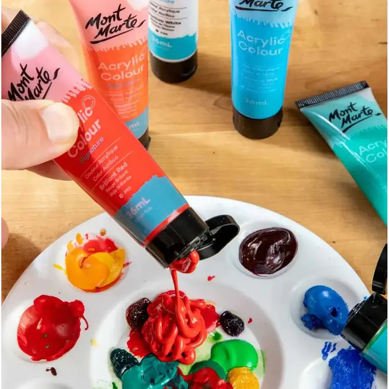 Estuche 18 Pinturas Acrílicas Mont Marte X 36 Ml Semimate 5