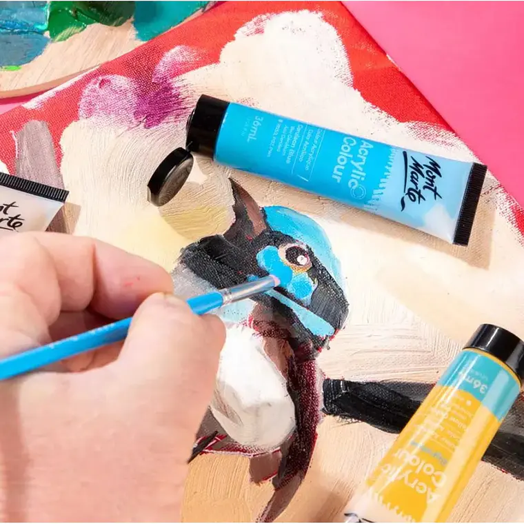 Estuche 18 Pinturas Acrílicas Mont Marte X 36 Ml Semimate 7