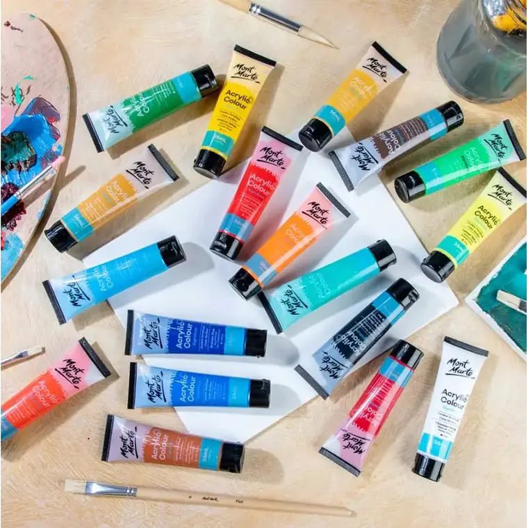 Estuche 18 Pinturas Acrílicas Mont Marte X 36 Ml Semimate 8