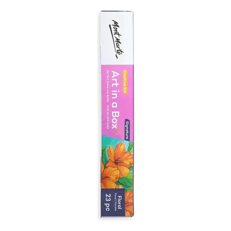 Kit De Arte Pintura Acrílica Flores Mont Marte 23 Pcs 2