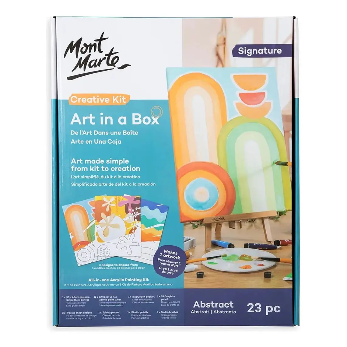 Kit De Arte Abstracto Con Pintura Acrílica 23 Pcs Mont Marte 1