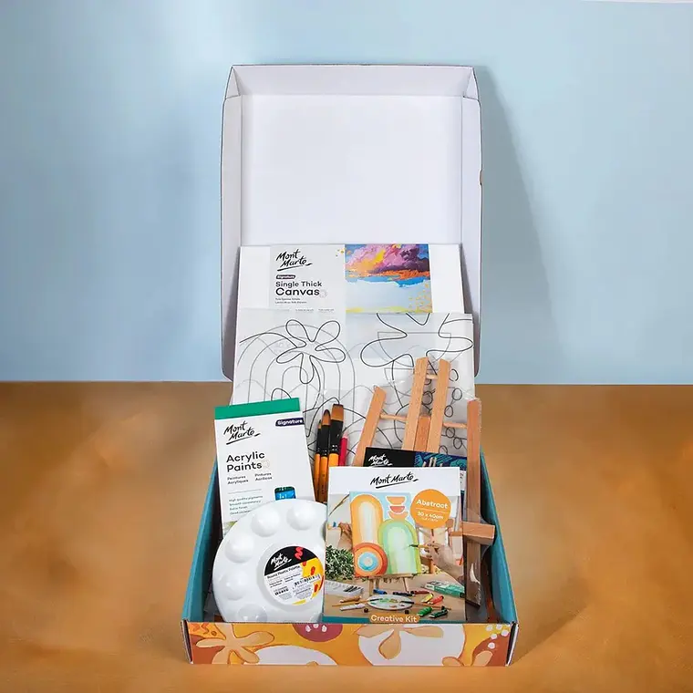 Kit De Arte Abstracto Con Pintura Acrílica 23 Pcs Mont Marte 5