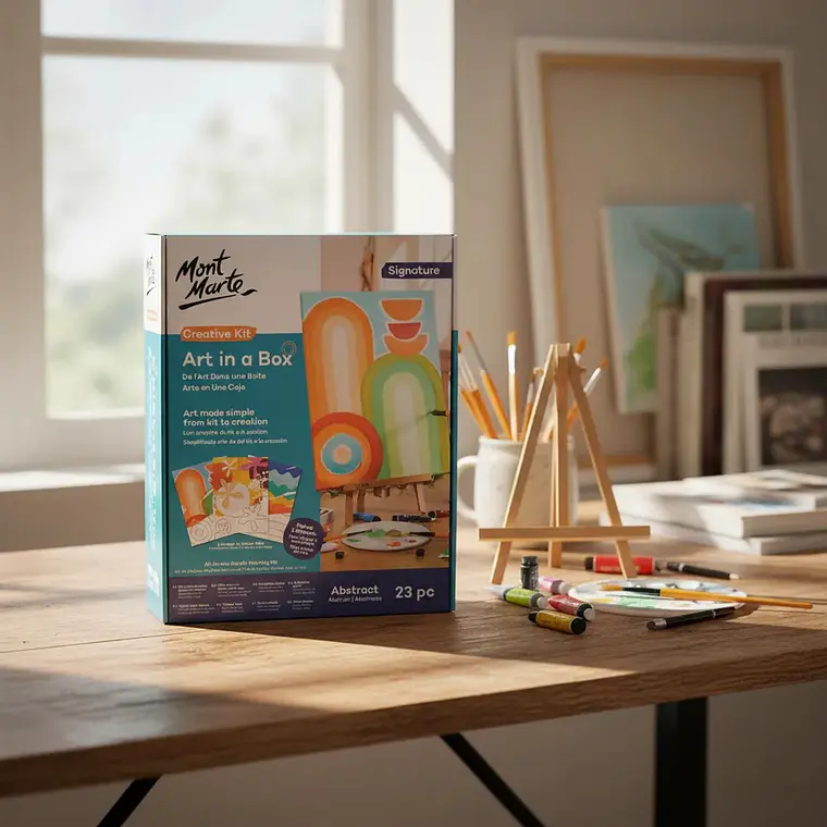 Kit De Arte Abstracto Con Pintura Acrílica 23 Pcs Mont Marte 9