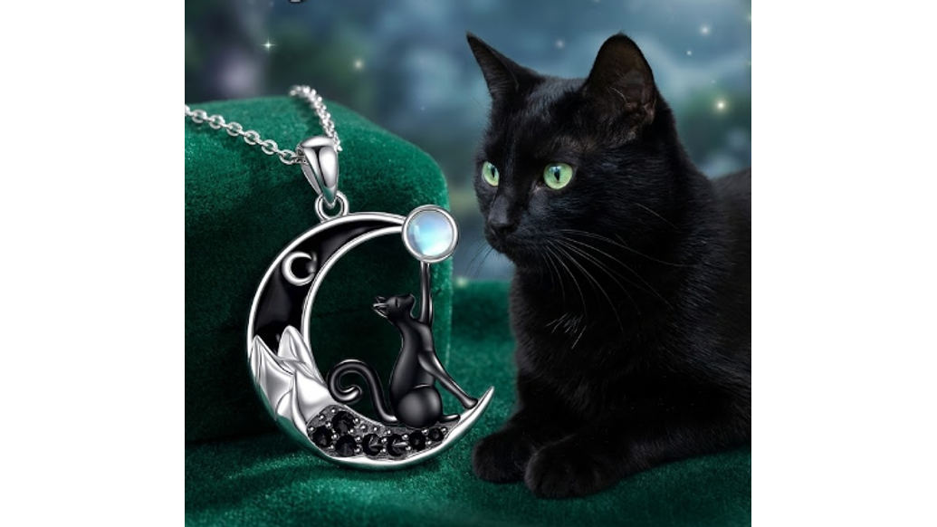 Colgante clavícula gato luna 1