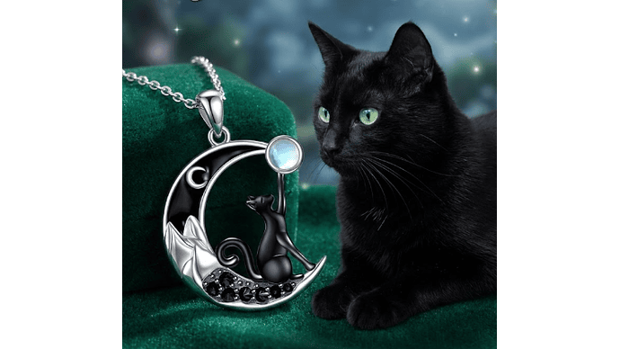 Colgante clavícula gato luna 1