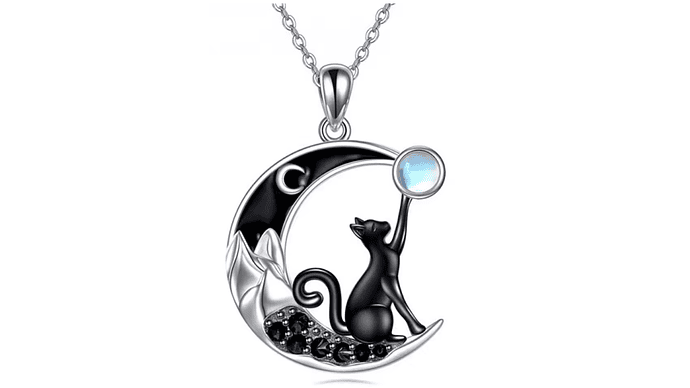 Colgante clavícula gato luna 2