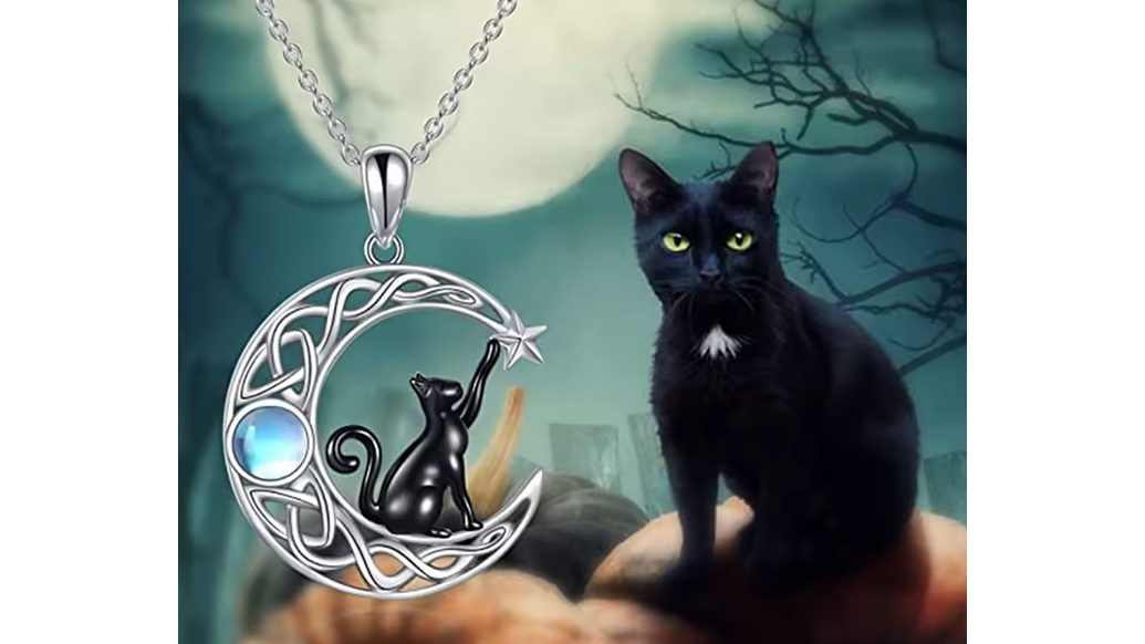 Colgante clavícula gato luna 3