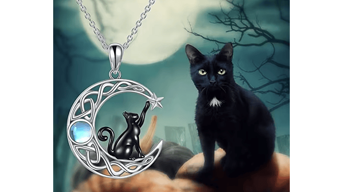 Colgante clavícula gato luna 3