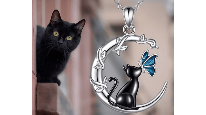 Colgante clavícula gato luna 4