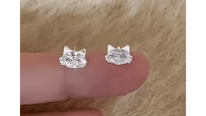 Aros Gato + Circón: Encanto y Brillo para Amantes de los Felinos 2