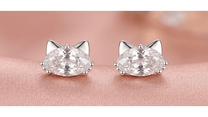 Aros Gato + Circón: Encanto y Brillo para Amantes de los Felinos 3