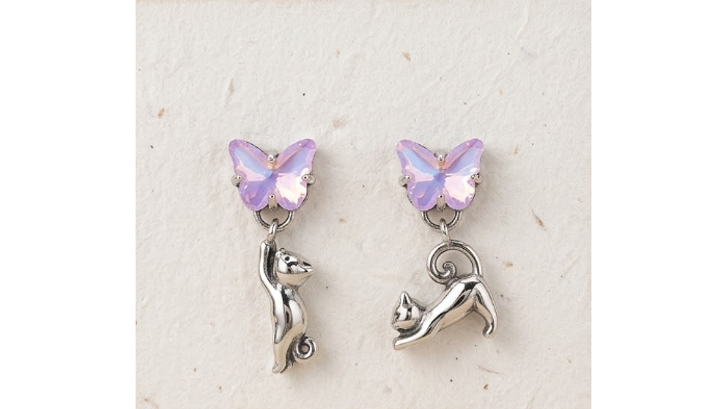 Aros Mariposa y Gato – Elegancia Libre 1