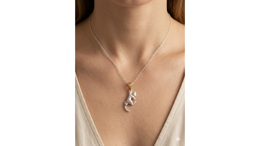 Collar Gatito Colgante Minimalista – Estilo Tierno y Elegante 2