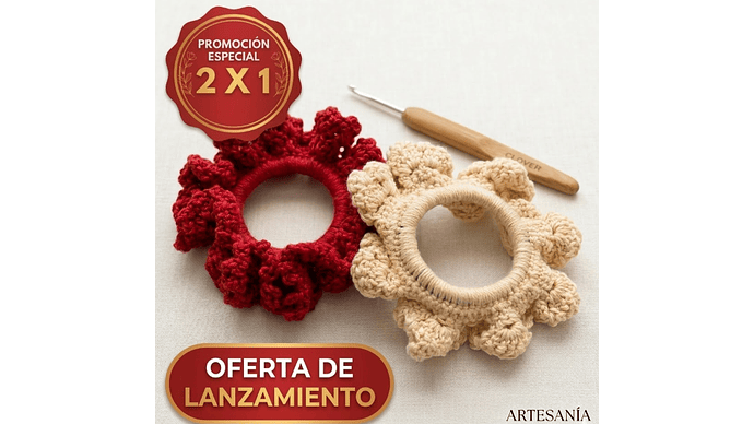 Cole para el Cabello Tejido Artesanal - 2 X 1  1