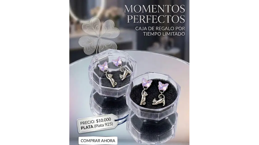 Aros Mariposa y Gato – Elegancia Libre 1