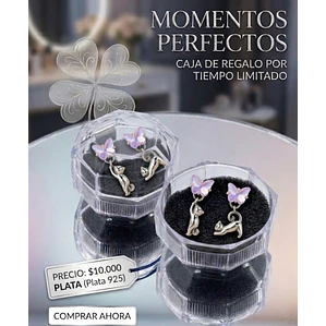 Aros Mariposa y Gato – Elegancia Libre
