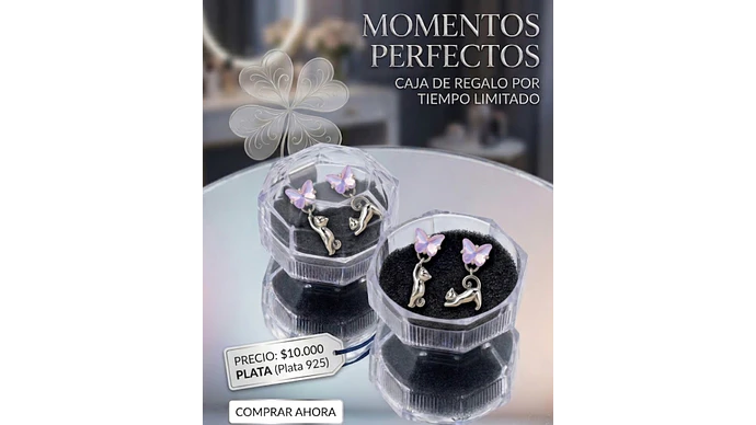 Aros Mariposa y Gato – Elegancia Libre 1
