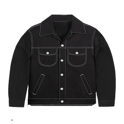 DENIM JACKET "777" WHITE SEAMS