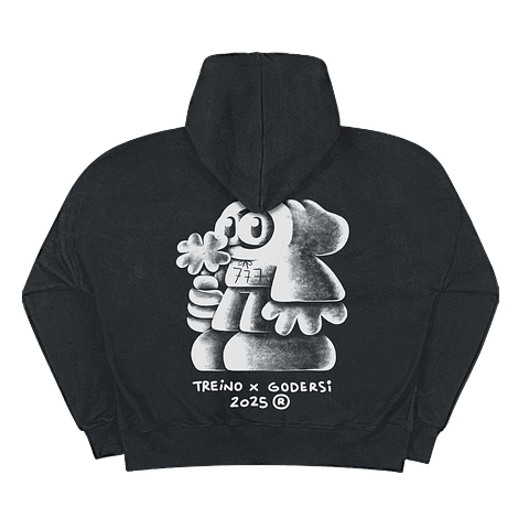 POLERON BOXY "GODERSIXTREINO777" FRENCH TERRY STONE ZIP