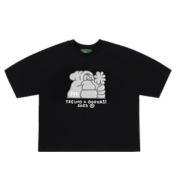 POLERA BOXY "GODERSIXTREINO777" CHROME 