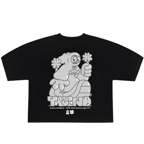 POLERA BOXY "GODERSIXTREINO777" CHROME 