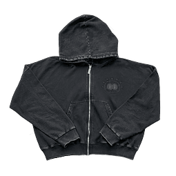 POLERON BOXY "GODERSIXTREINO777" FRENCH TERRY STONE ZIP