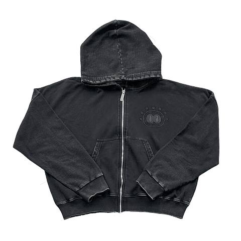 POLERON BOXY "GODERSIXTREINO777" FRENCH TERRY STONE ZIP