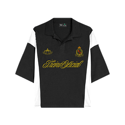 POLERA POLO "YOUNG MONEY" NEGRO/BLANCO