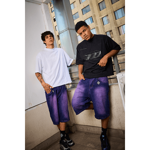JORT BAGGY "TREBOL" PURPLE SWAG 