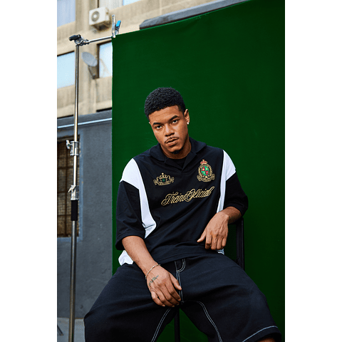 POLERA POLO "YOUNG MONEY" NEGRO/BLANCO