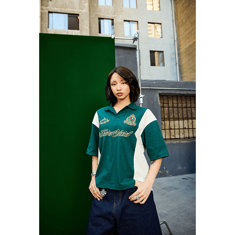 POLERA POLO "YOUNG MONEY" VERDE/BEIGE