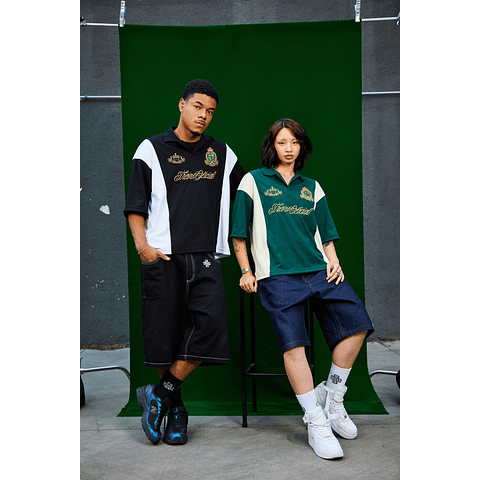 POLERA POLO "YOUNG MONEY" VERDE/BEIGE