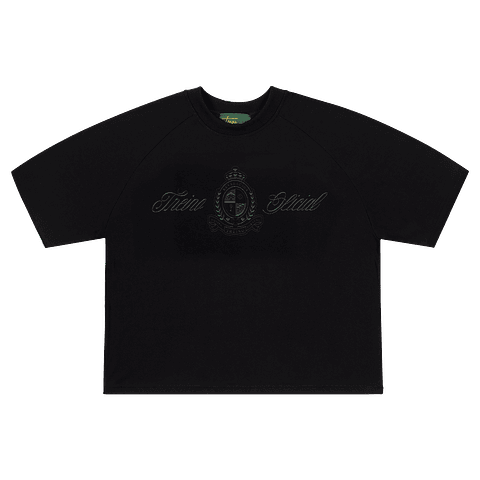 POLERA BOXY FIT "YOUNG MONEY"  PUFF TRIPLE BLACK