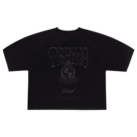 POLERA BOXY FIT "YOUNG MONEY"  PUFF TRIPLE BLACK